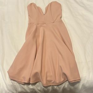 Pale pink mini dress